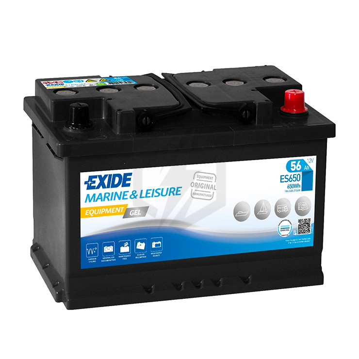 Batterie Decharge Lente Exide Gel Es650 12v 56ah