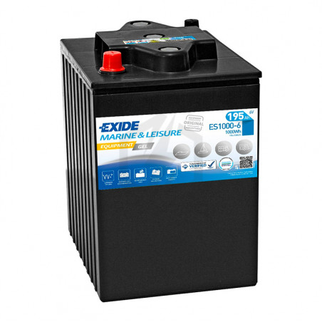 Batterie décharge lente Exide Gel  ES1000-6 6v 195ah