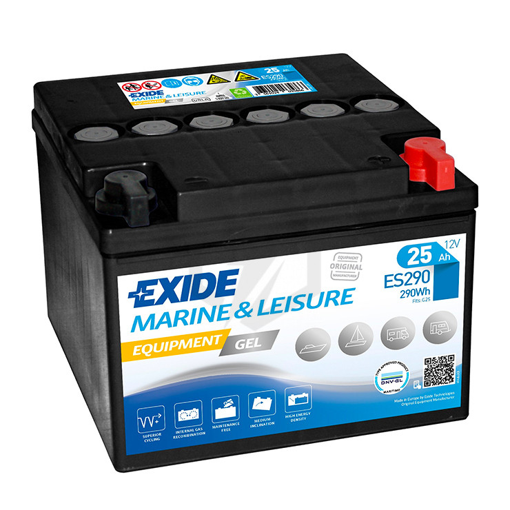 Batterie décharge lente Exide ES290 Gel 12v 25ah