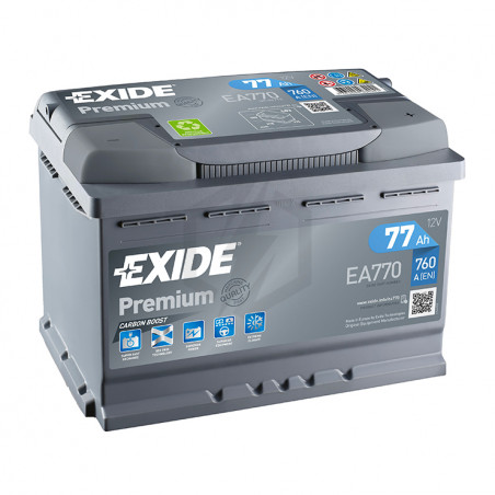 Batterie Exide Premium EA770 12v 77AH 760A L3D