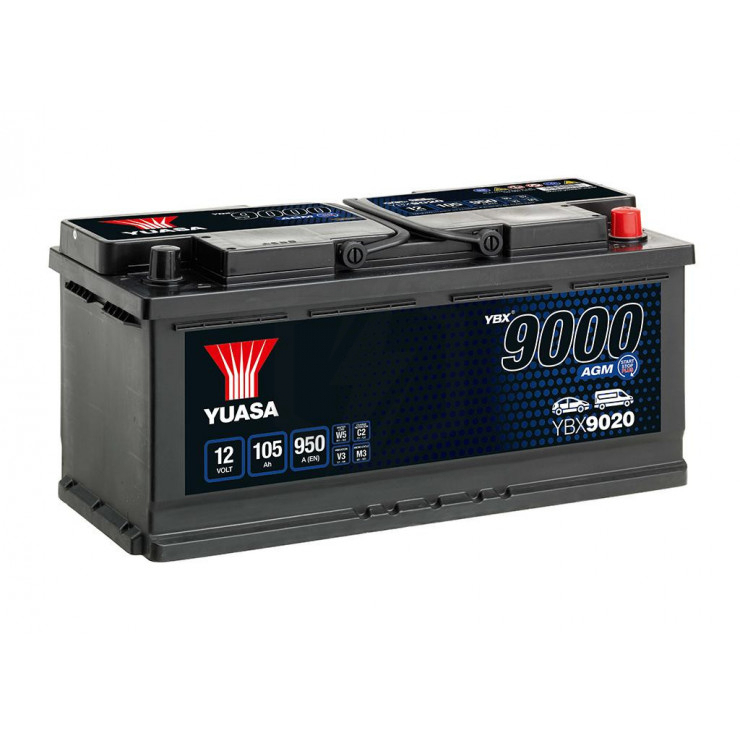 Batterie YUASA YBX9020 AGM 12V 105AH 950A L6D