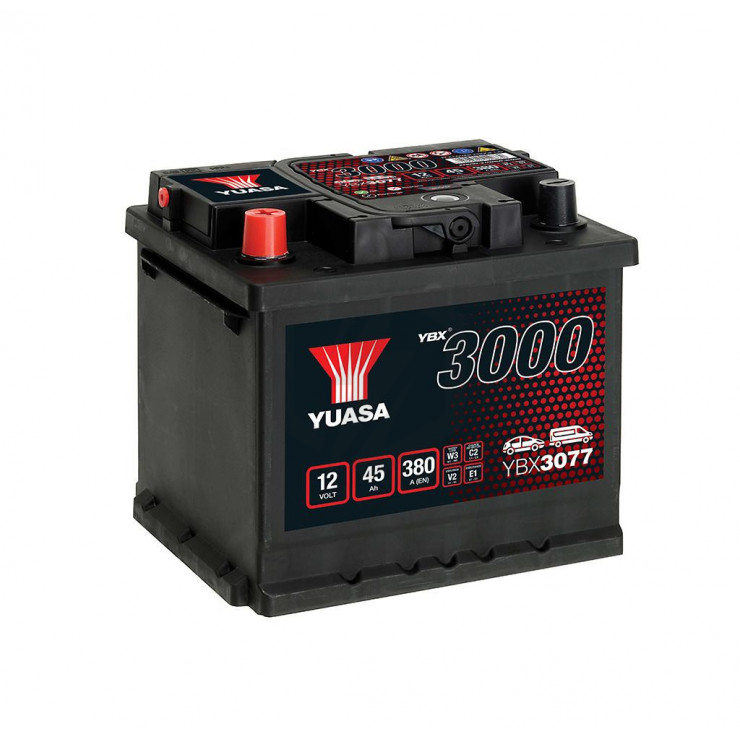 Batterie Yuasa SMF YBX3077 12V 45ah 380A L1G