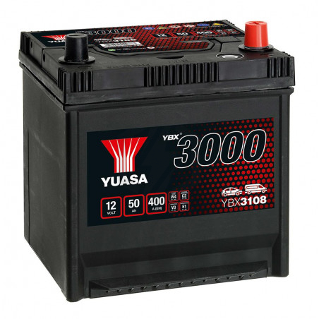 Batterie Yuasa SMF YBX3108 12V 50ah 400A D20D