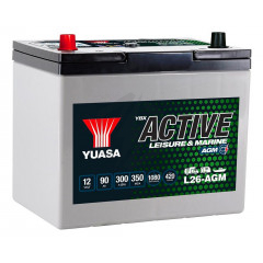Batterie décharge lente AGM Yuasa L26-AGM Leisure 12v 90ah