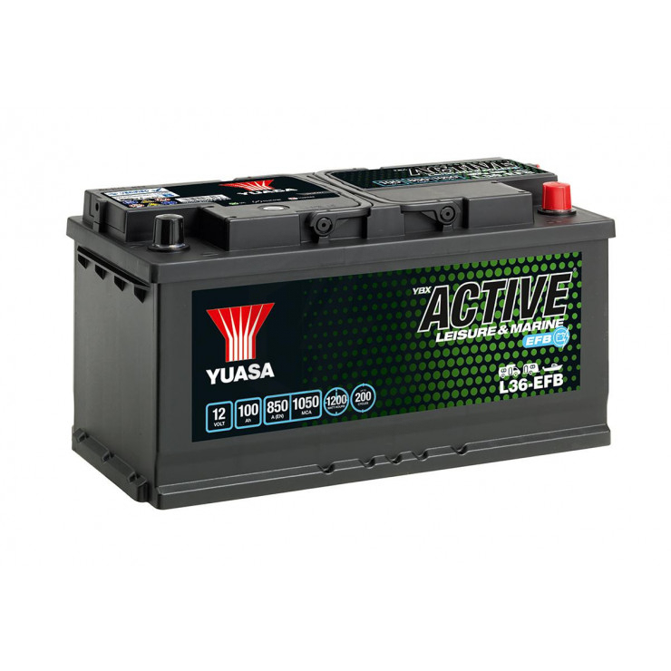 Batterie décharge lente Yuasa L36 EFB Leisure 12v 100ah X5D