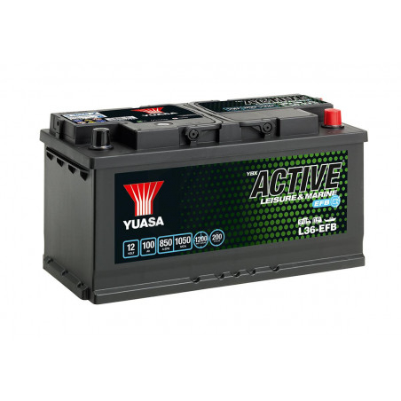 Batterie décharge lente Yuasa L36 EFB Leisure 12v 100ah X5D