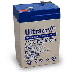 Batterie plomb étanche UL4.5-6 UL4-6 Ultracell 6v4ah