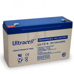 Batterie plomb étanche UL12-6 Ultracell 6v 12ah