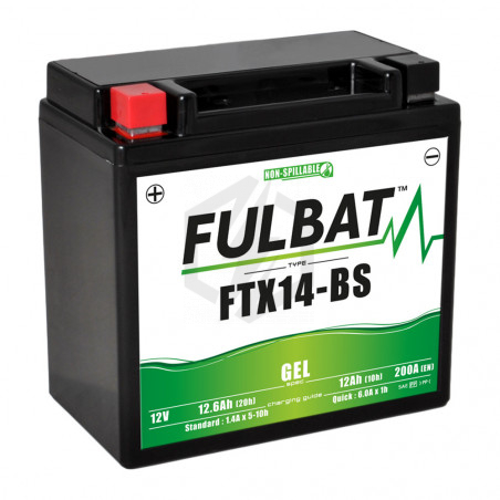 Batterie Fulbat gel FTX14-BS YTX14-BS 12v 12.6ah 200A