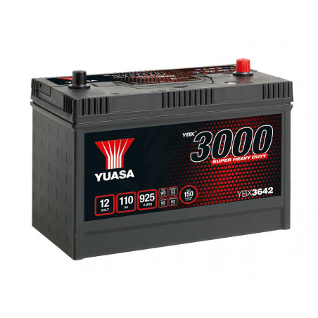 Batterie YUASA SHD YBX3642 12v 110AH 925A (IDEM 640SHD)
