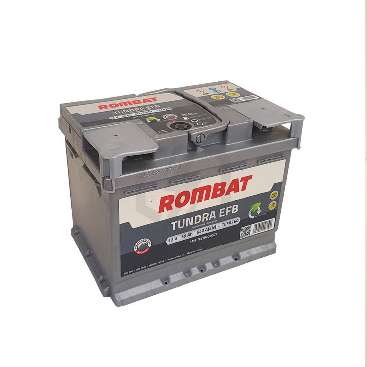 Batterie Rombat TUNDRA EFB TEFBB260 12V 60ah 580A  LB2D