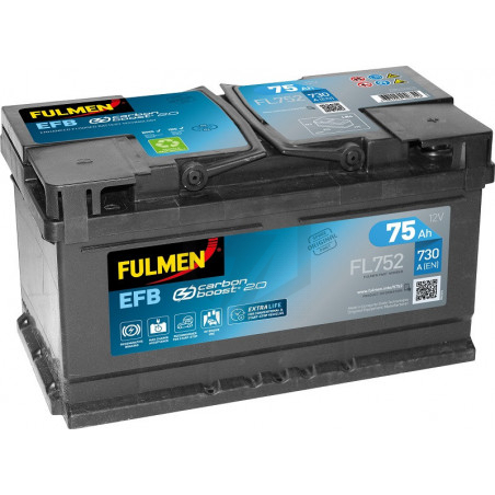 Batterie Fulmen EFB Start And Stop FL752 12V 75ah 730A LB4D