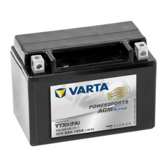 Batterie sans entretien YTX9-BS 12V 8AH pour scooter / moto avec acide  inclus, Pièces Scooter, Moto, Maxiscooter, Cyclo et Vélo