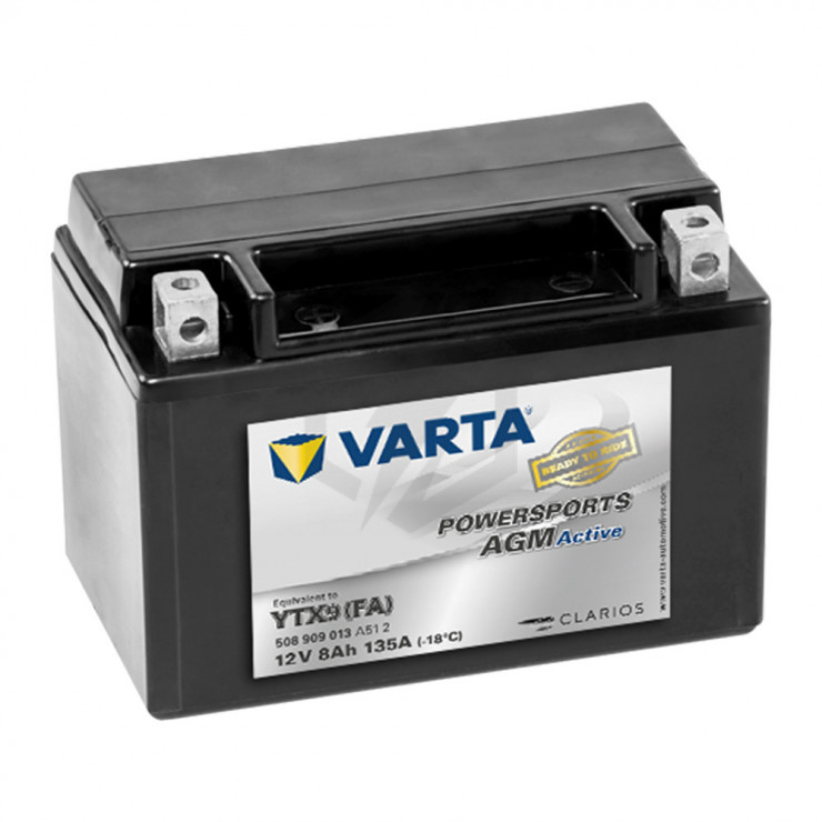 Batterie moto YUASA YTX9-BS 12V 8.4AH 135A