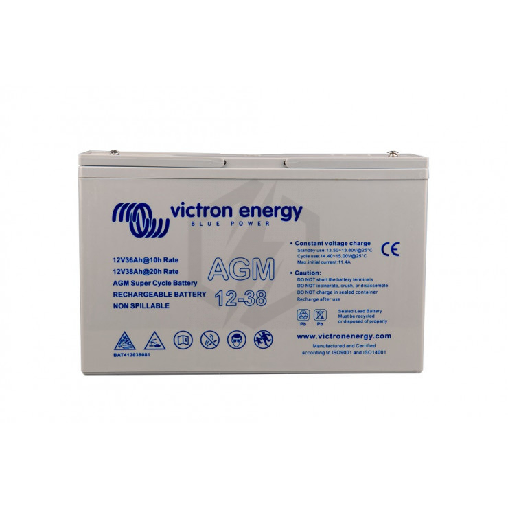 Batterie décharge lente Victron BAT412350084 AGM 12v 38ah