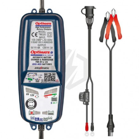 Optimate 5 Select Chargeur de batterie TECMATE TM-320 6V et 12V 3A