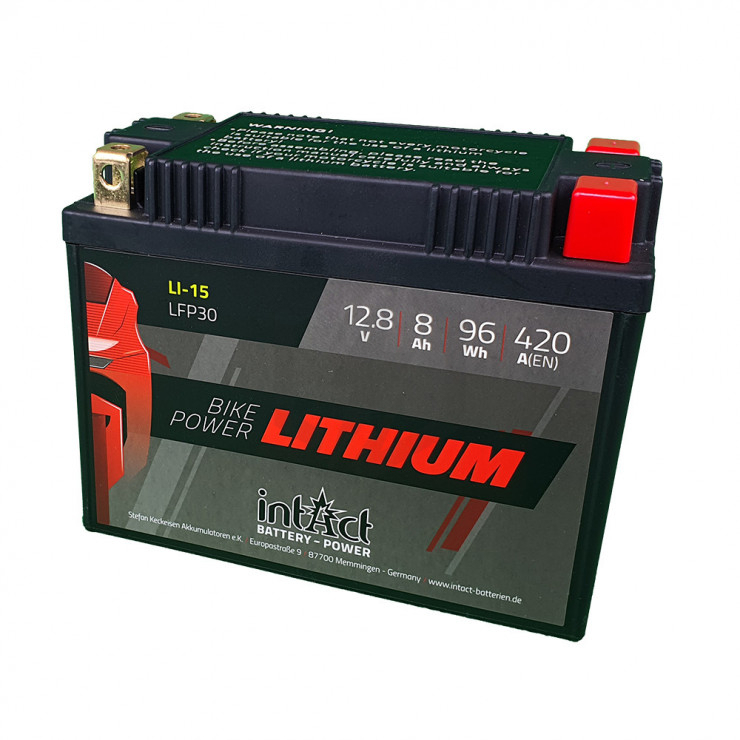 Batterie moto POWER BIKE Lithium LFP30 12.8v 8AH 420A