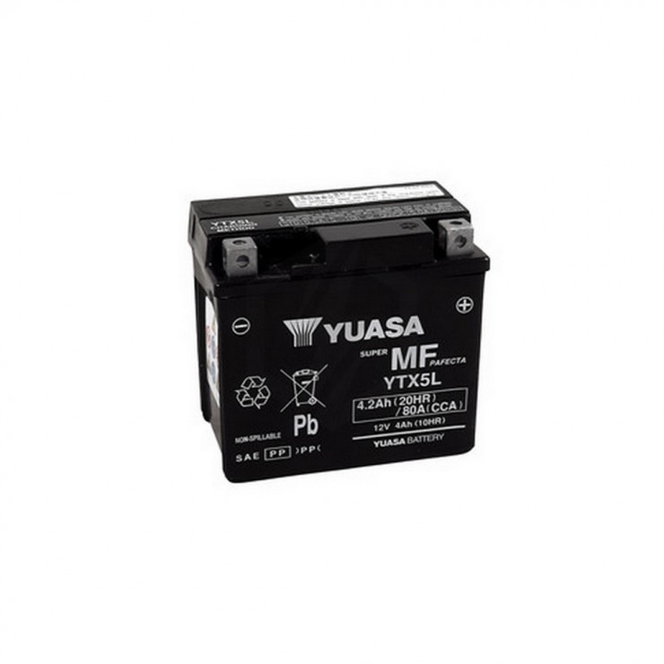 Batterie moto YUASA YTX5L VRLA AGM 12v 4.2ah 80A Active