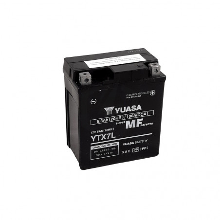 Batterie moto YUASA YTX7L VRLA AGM 12v 6.3ah 100A Active