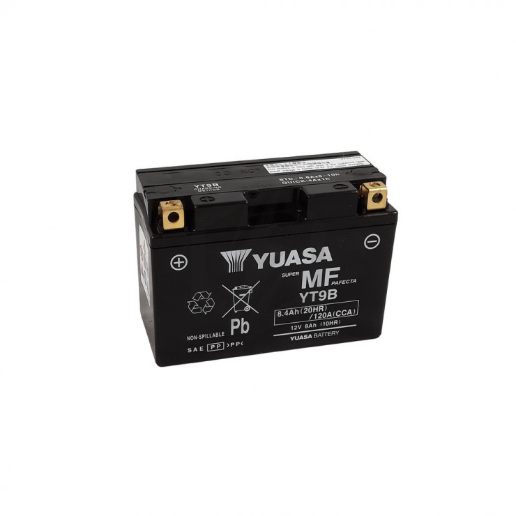 Batterie moto YUASA YT9B VRLA AGM 12v 8.4ah 120A Active