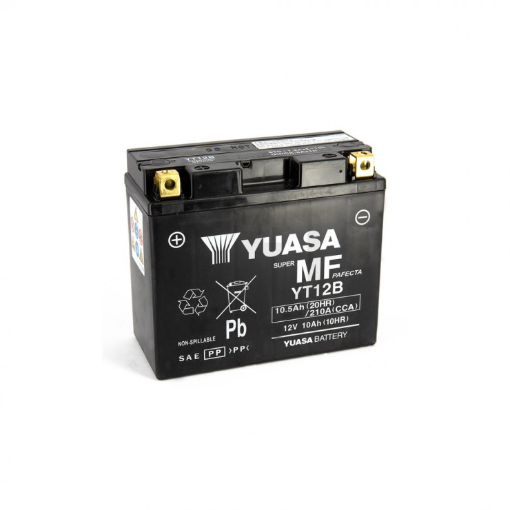 Batterie moto YUASA YT12B VRLA AGM 12v 10.5ah 210A Active