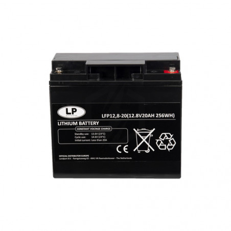 Batterie LITHIUM Fer Phosphate (LiFePO4) 12.8V 20ah 256W LFP12-20