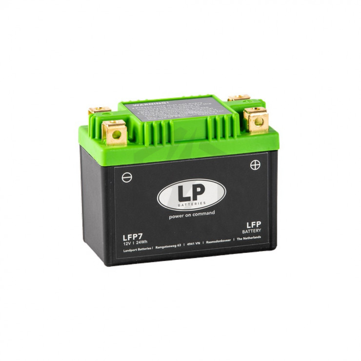 Batterie moto Landport  Lithium LFP7 12.8v AH 120A YTX7L-BS YTZ5S YB7L-B