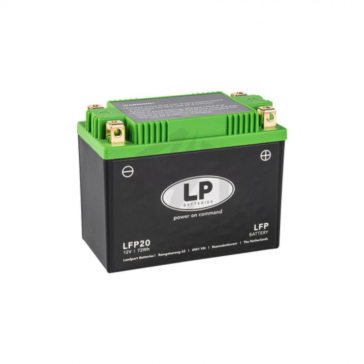 Batterie moto Landport Lithium LFP20 12.8v 6AH 360A YTX20L-BS YTX24HL-BS YTX20-BS