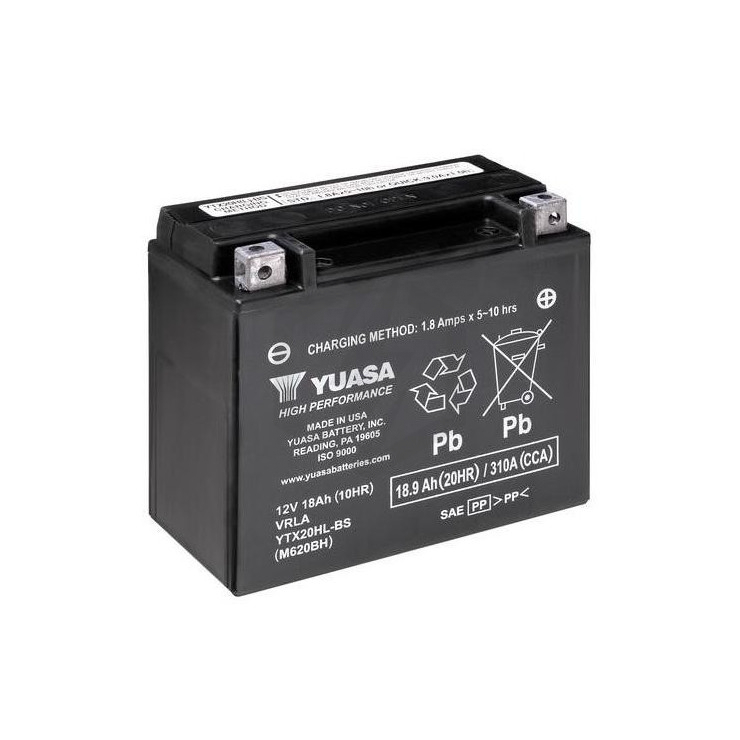 Batterie moto YUASA YTX20HL VRLA AGM 12v 18.9ah 310A Active