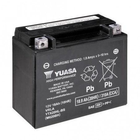 Batterie moto YUASA YTX20HL VRLA AGM 12v 18.9ah 310A Active