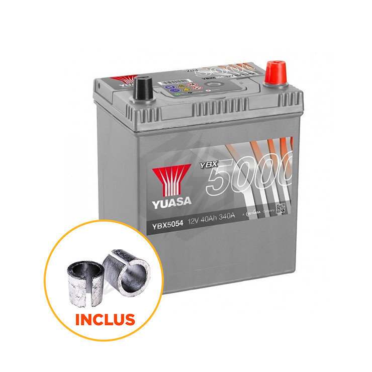 YUASA YBX5096 YBX5000 Batterie 12V 740, 760A avec poignets, avec témoin de  niveau de charge, Batterie au plomb