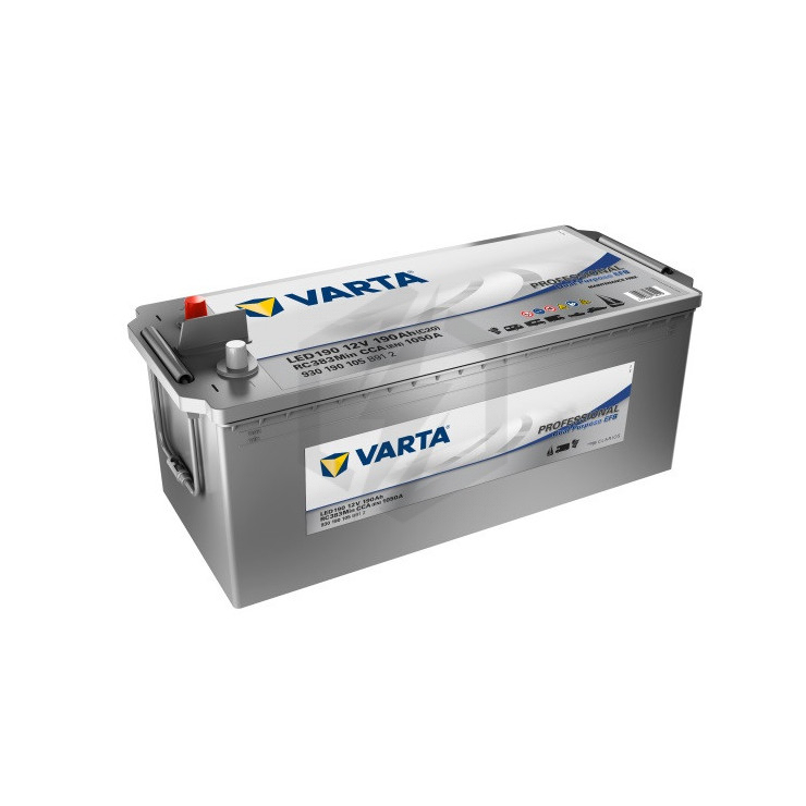 Batterie décharge lente VARTA LED190 12V 190AH EFB 930190105