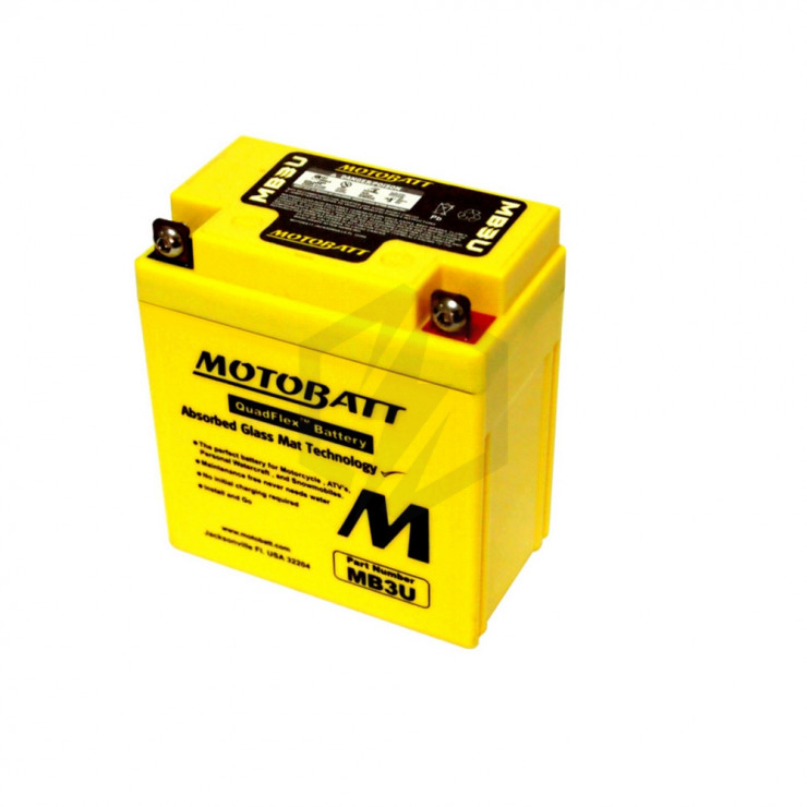 Batterie Motobatt QuadFlex AGM MB3U 12V 3.8h 50A YB3L-A