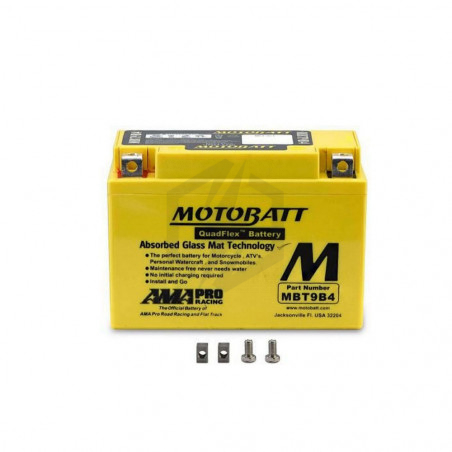 Batterie Motobatt QuadFlex AGM MBT9B4  12V 9ah 115A YT9B-BS