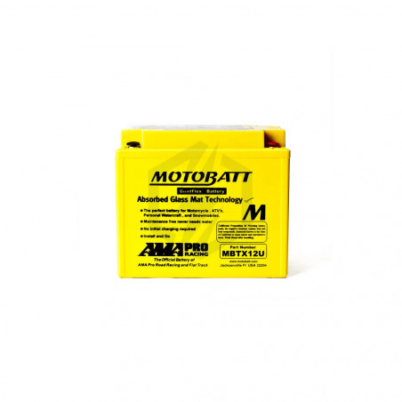 Batterie Motobatt QuadFlex AGM MBTX12U 12V 14ah 200A YTX12-BS YTX14-BS