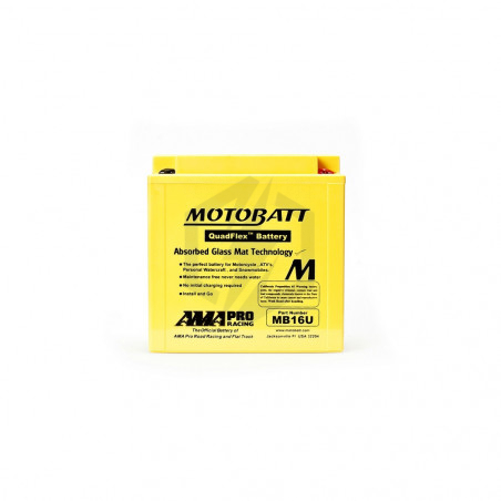 Batterie Motobatt QuadFlex AGM MB16U 12V 20ah 240A YB16B-A