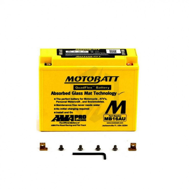 Batterie Motobatt QuadFlex AGM MB16AU 12V 20.5ah 230A YB16B-A