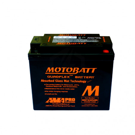 Batterie Motobatt QuadFlex AGM MBTX20UHD 12V 21ah 310A YTX20L-BS