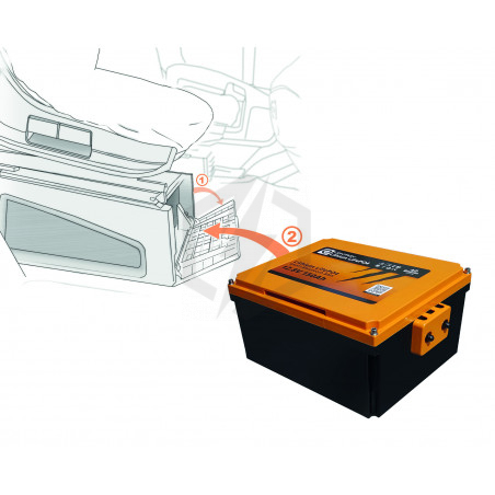 Batterie Liontron Lithium RTIC -30°C LiFePO4 LX Smart BMS sous siège 12,8V 150Ah