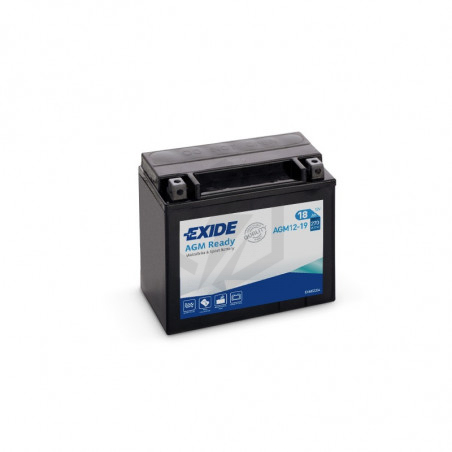 Batterie moto Exide AGM12-19 YTX20L-BS 12v 18.9ah 270A