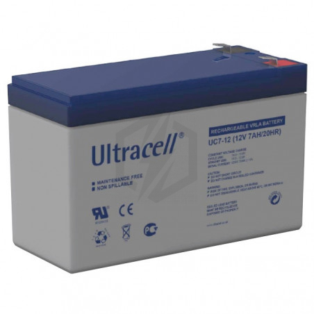 Batterie plomb étanche UCG7.2-12 Ultracell 12v 7.2ah
