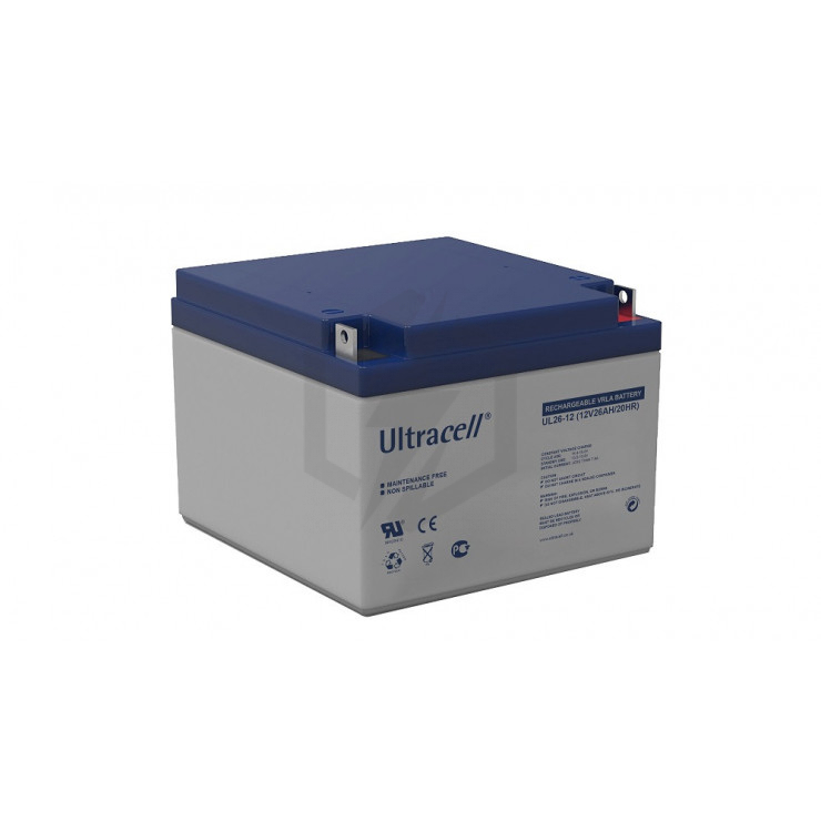 ULTRACELL UL26-12 batterie au plomb 12V 26AH 166,5x175x125mm