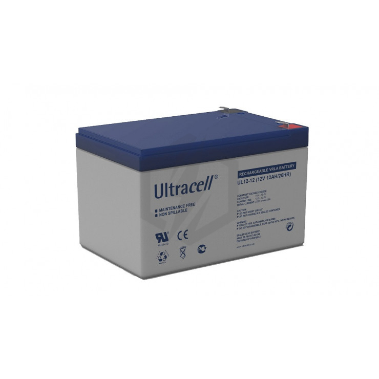 Batterie plomb étanche UL12-12 Ultracell 12v 12ah