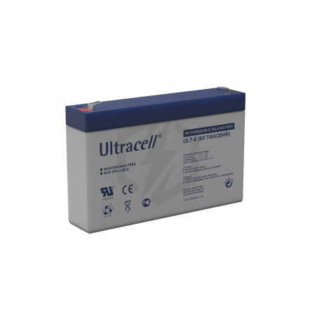 Batterie plomb étanche UL7-6 Ultracell 6v 7ah