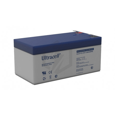 Batterie plomb étanche UL3.4-12 Ultracell 12v 3.4ah