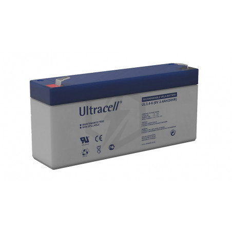 Batterie plomb étanche UL3.4-6 Ultracell 6v 3.4h