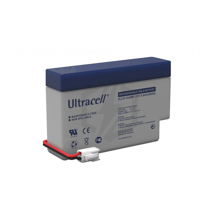 Batterie plomb étanche UL0.8-12 Ultracell 12v 0.8ah