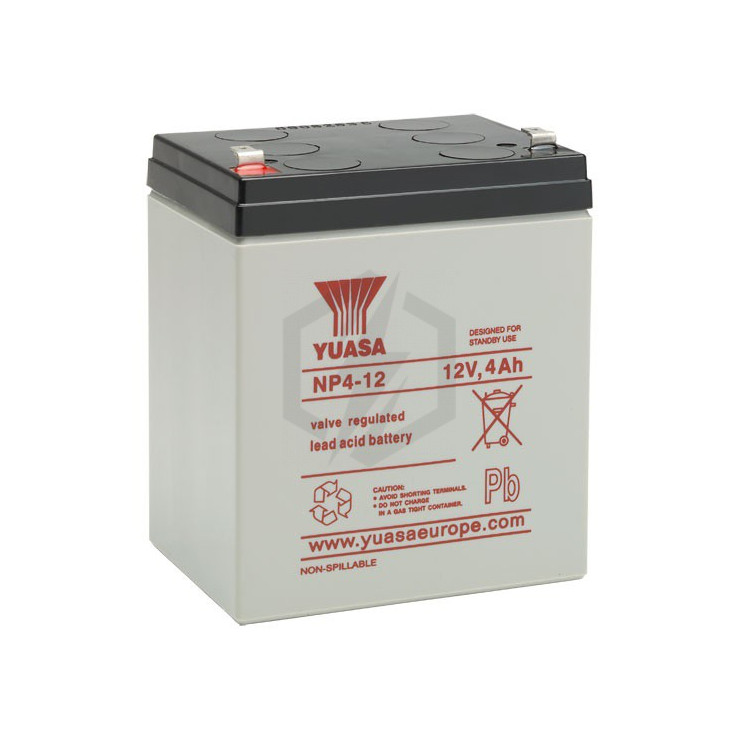 Batterie plomb étanche NP4-12FR Yuasa 12V 4ah