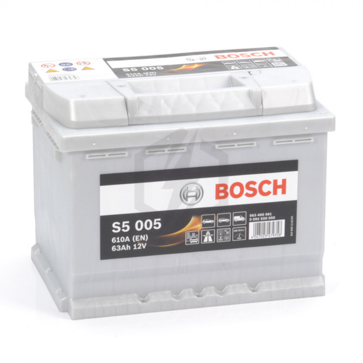 Batterie Bosch S5005 12v 63ah 610A 0092S50050 L2D