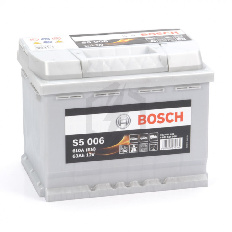Batterie Bosch S5006 12v 63ah 610A 0092S50060 L2G
